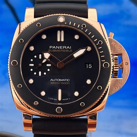 panerai blue rose gold|submersible goldtech 42mm price.